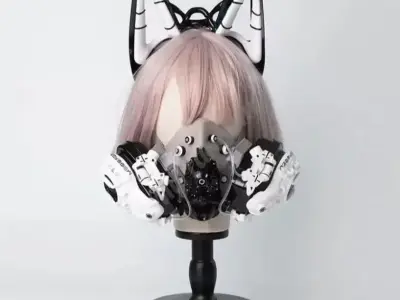 Маска + уши киберпанк