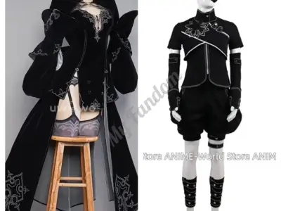 Костюмы на 2B и 9S из Nier Reincarnation/Nier Automata.