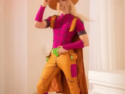Костюм с париком и обувью на Джайро Цепелли из аниме JoJo Steel Ball Run