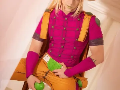 Костюм с париком и обувью на Джайро Цепелли из аниме JoJo Steel Ball Run