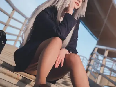 🤍Косплей на Сатору Годжо в женской форме (3