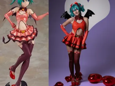 Костюм на Хатсуне Мику Vocaloid версии Heart Hunter
