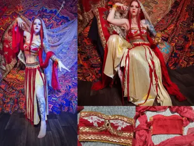 Костюм Ханьфу с вышивкой на груди